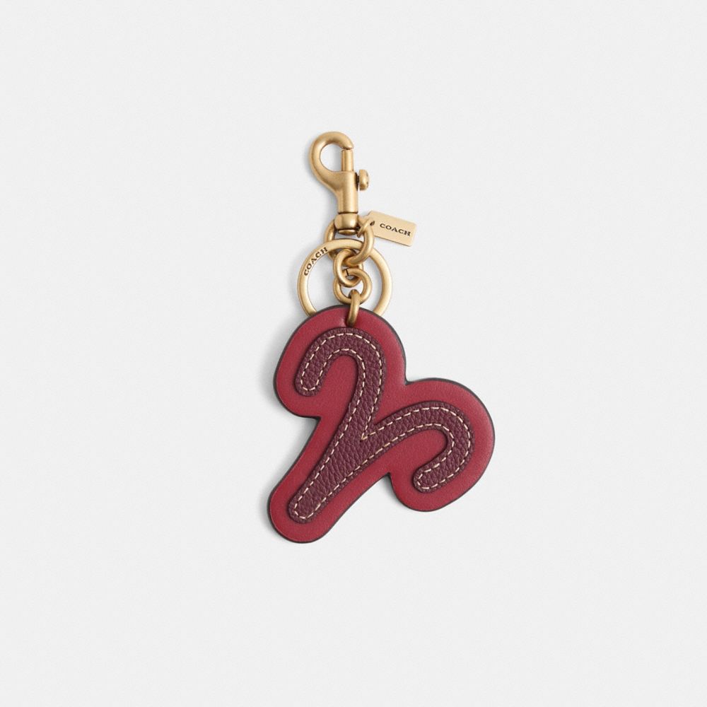COACH®,Remade Aries Zodiac Bag Charm,,Front View