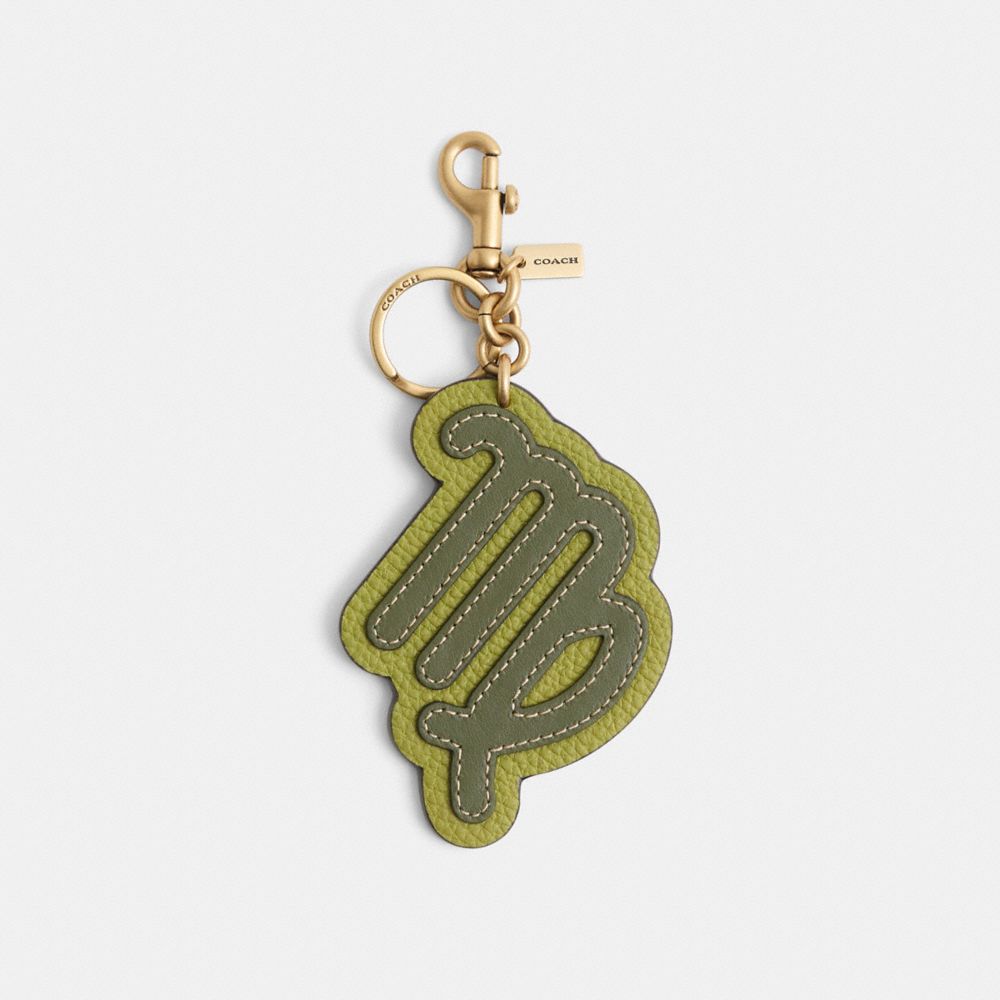 COACH®,Remade Virgo Zodiac Bag Charm,,Front View