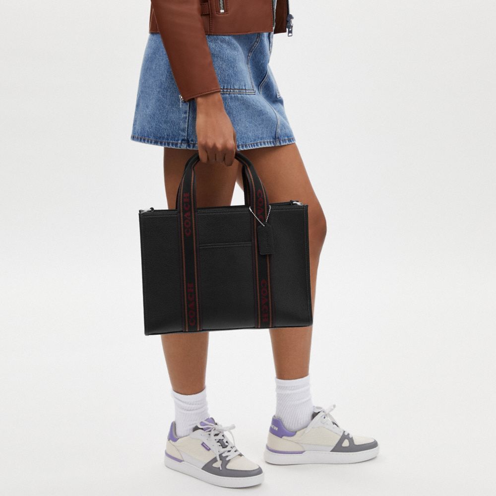 COACH®,スミス トート,トートバッグ,ｼﾙﾊﾞｰ/ﾌﾞﾗｯｸ ﾏﾙﾁ
