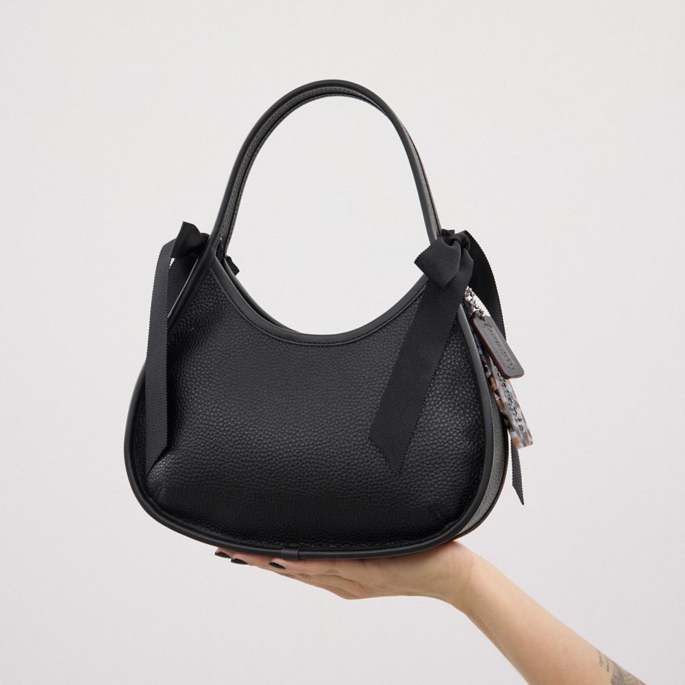 Black purse cheap with bow