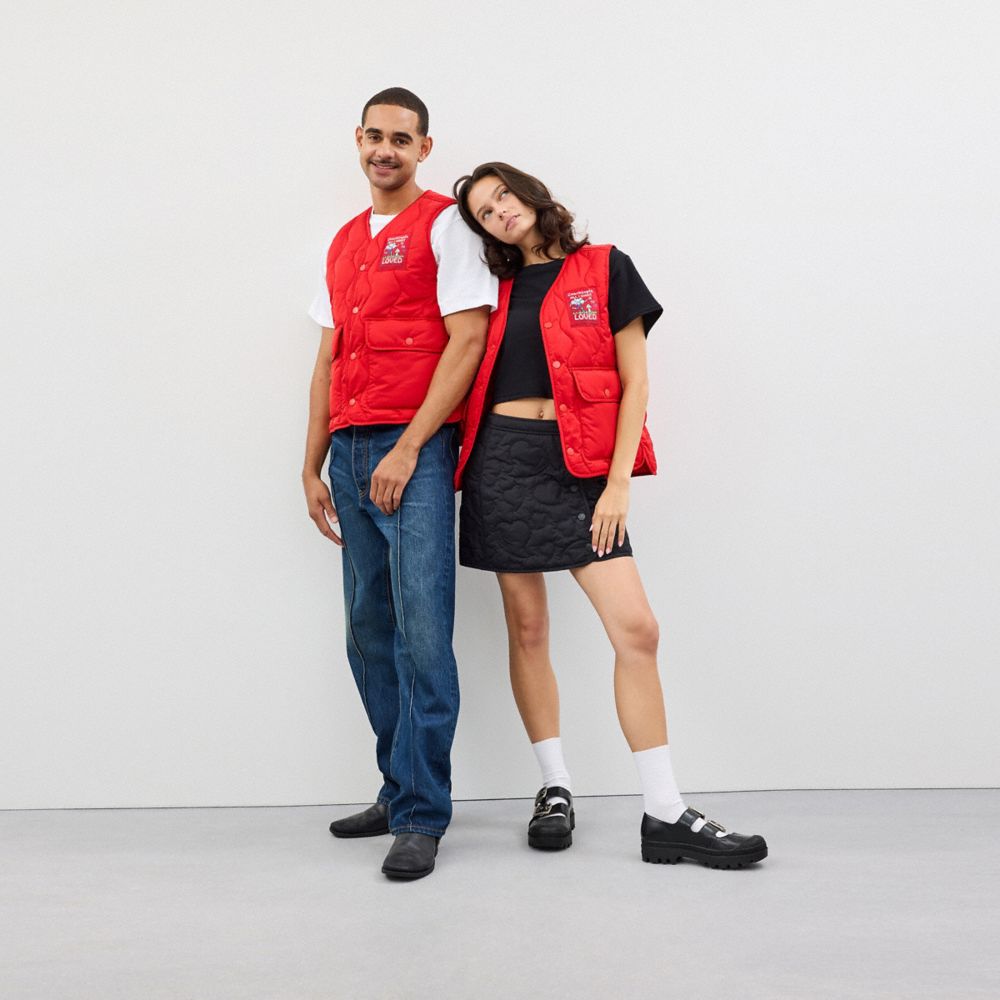 COACH®,Veste cargo Coachtopia Loop,Bouton de rose rouge,Scale View