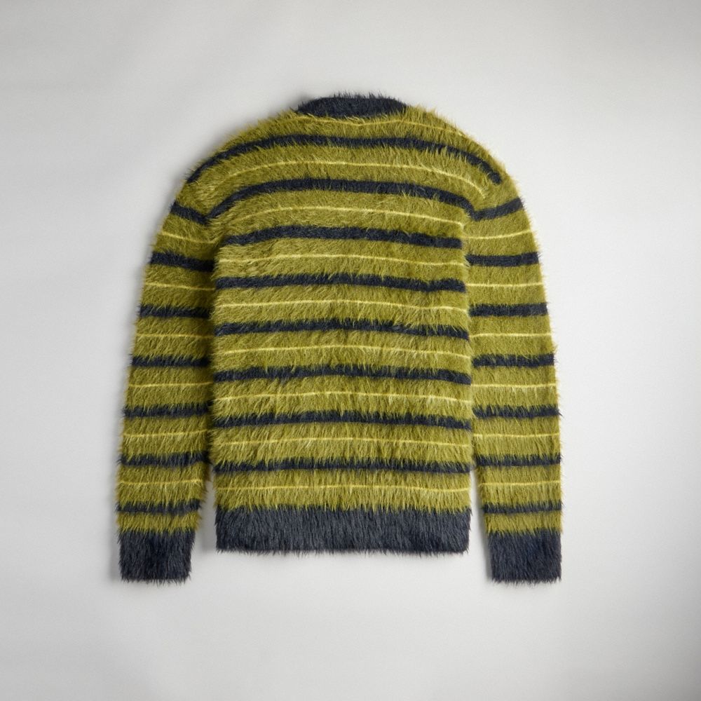 COACH®,Fuzzy Knit Cardigan,,Back View