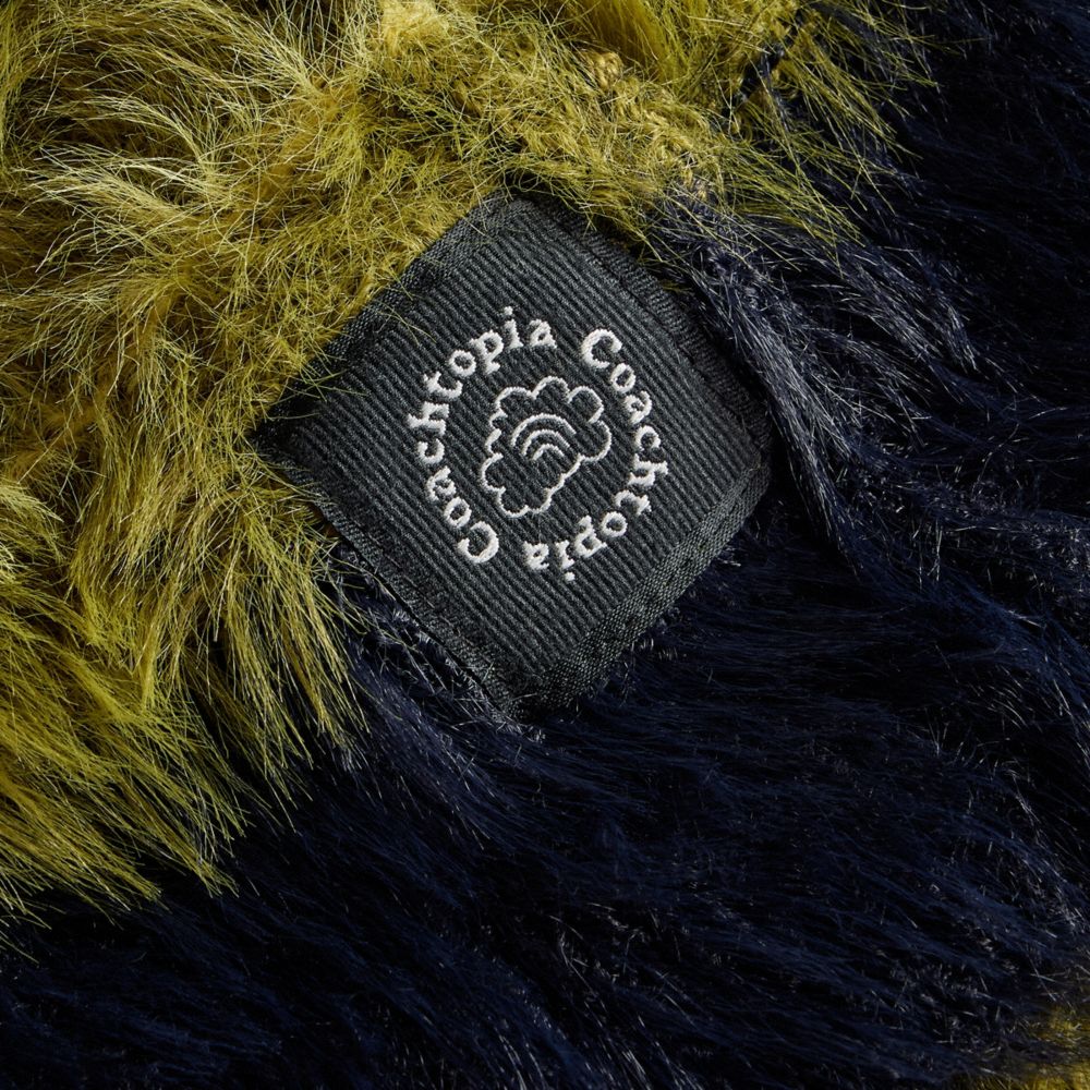 COACH®,Fuzzy Knit Cardigan,Fuzzy Knit,Recycled Nylon,Cardigan,Logo,Embroidered,Piping,Casual,Olive