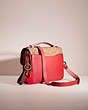 COACH®,UPCRAFTED CASSIE CROSSBODY WITH SIGNATURE CANVAS BLOCKING,Pewter/Tan/Red,Angle View