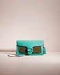 COACH®,UPCRAFTED TABBY CHAIN CLUTCH,Silver/Bright Green,Front View
