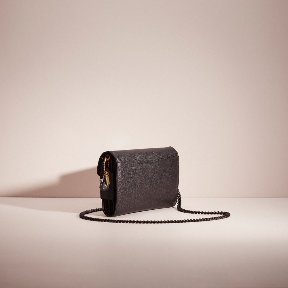 COACH®,UPCRAFTED TABBY CHAIN CLUTCH,Brass/Chalk,Angle View