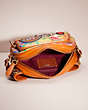COACH®,UPCRAFTED HITCH BELT BAG IN RAINBOW SIGNATURE CANVAS,Brass/Saddle Multi,Inside View,Top View