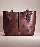 COACH®,UPCRAFTED MARKET TOTE,Holiday Glow Up,Silver/Oxblood,Front View