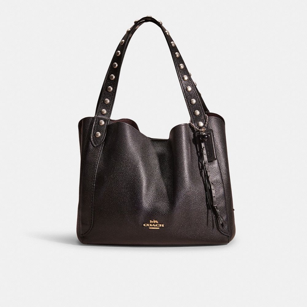 Coach polished pebble leather hadley hobo hot sale