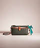 COACH®,UPCRAFTED NOA POP-UP MESSENGER IN COLORBLOCK,Brass/Amazon Green Multi,Front View