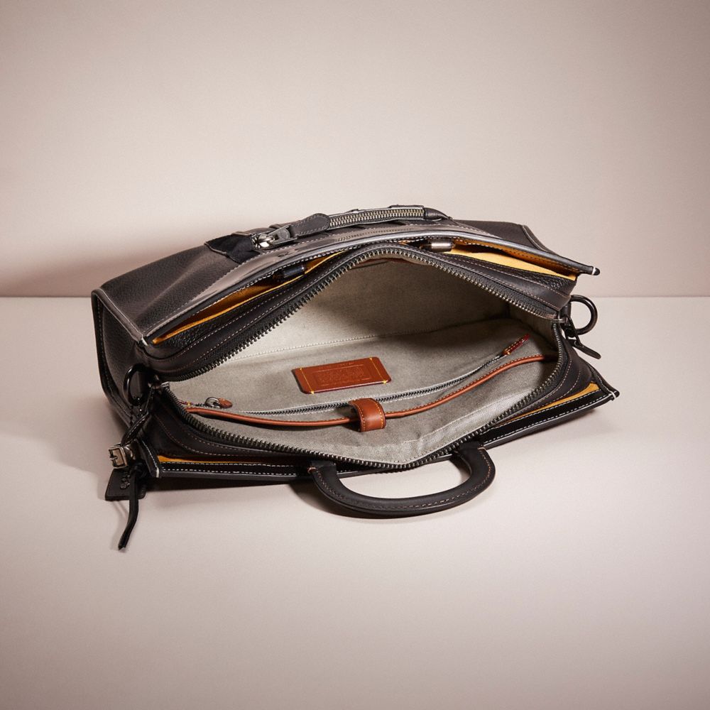 COACH®,Upcrafted Rogue Brief In Regenerative Leather,,Inside View,Top View