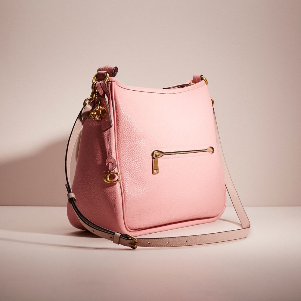 COACH®,UPCRAFTED CARY SHOULDER BAG,Brass/Bubblegum,Angle View
