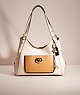 COACH®,UPCRAFTED LORI SHOULDER BAG,Brass/Chalk,Front View