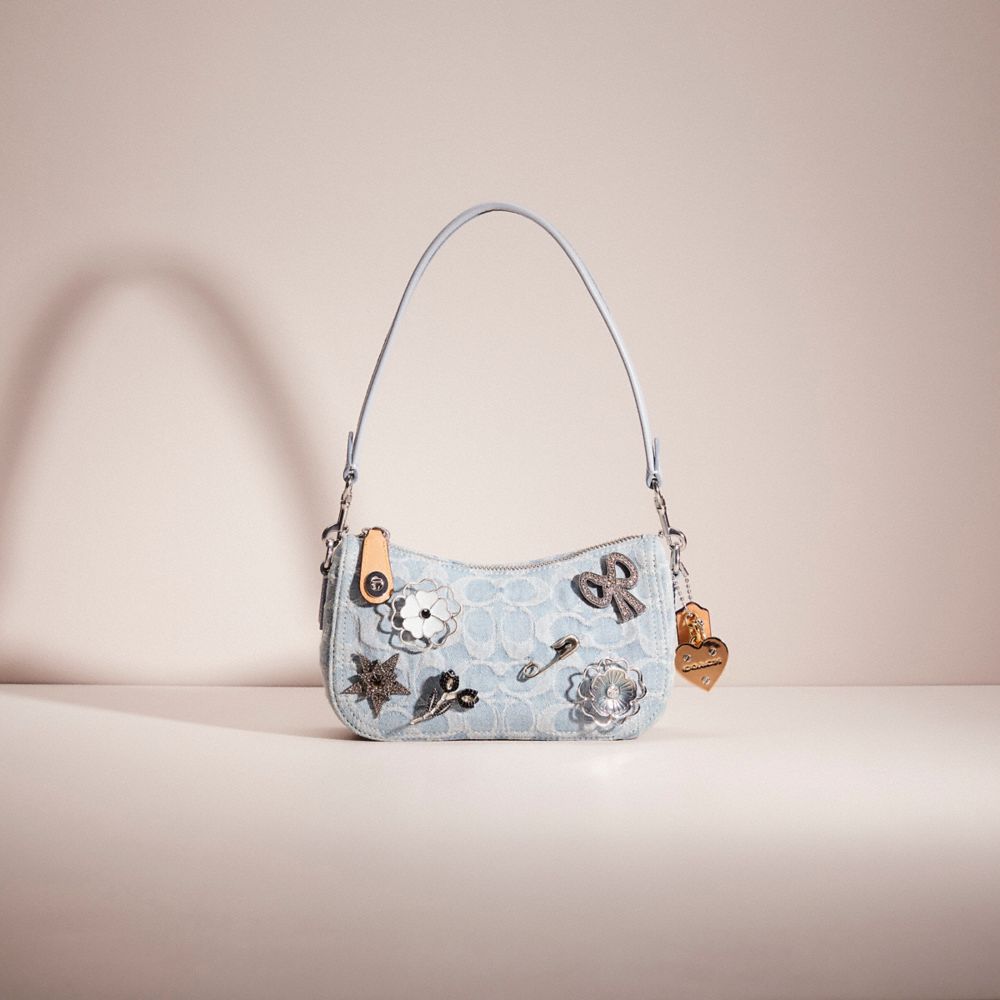 COACH Swinger 20 In Signature Denim Shoulder Bag