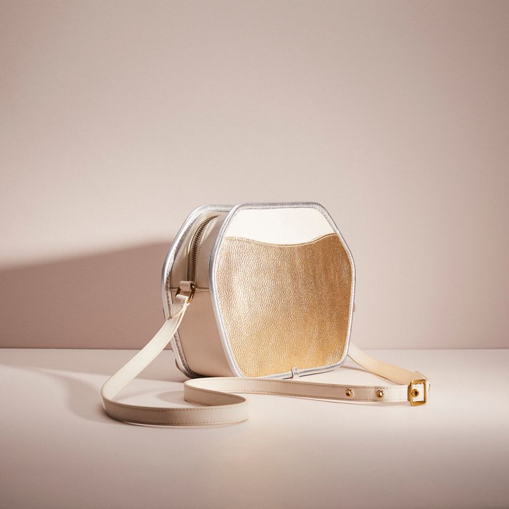 COACH®,Upcrafted Zip Geometric Pouch,,Angle View