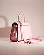 COACH®,UPCRAFTED SAMMY TOP HANDLE,Silver/Flower Pink,Angle View