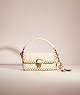 COACH®,UPCRAFTED STUDIO BAGUETTE BAG WITH CRYSTAL RIVETS,Brass/Ivory,Front View