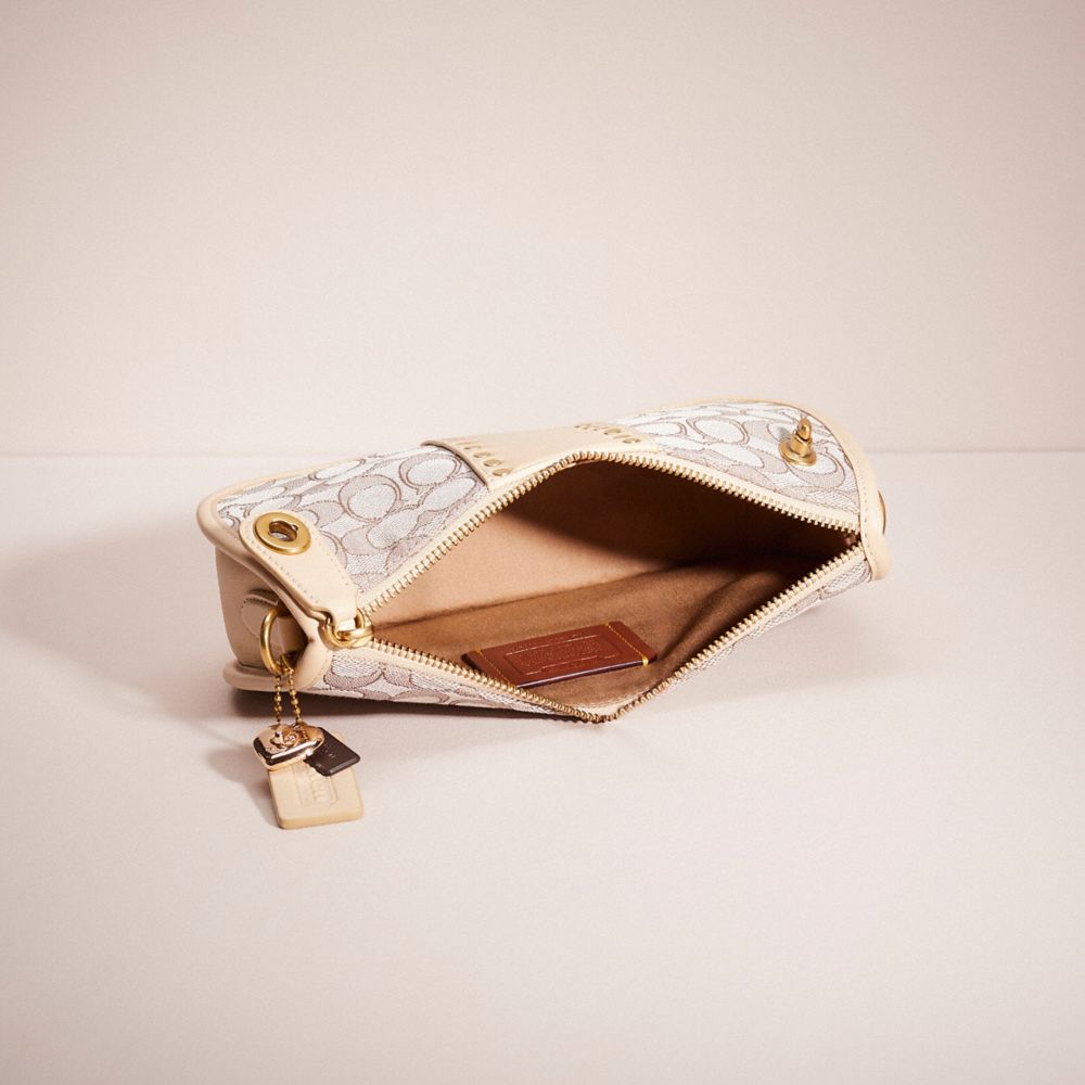 COACH®,Upcrafted Swinger Bag In Signature Jacquard,,Inside View,Top View