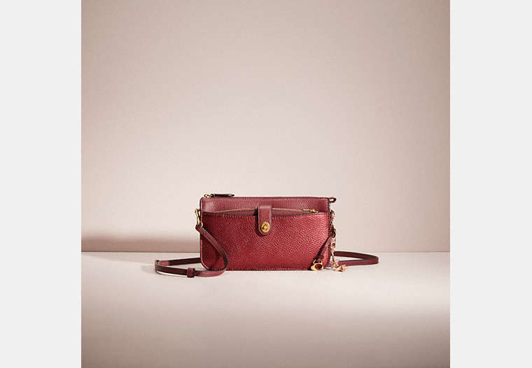 COACH®,UPCRAFTED NOA POP-UP MESSENGER,Brass/Wine,Front View