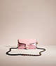 COACH®,UPCRAFTED TABBY CROSSBODY WRISTLET,Holiday Glow Up,Silver/Flower Pink,Front View