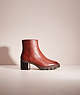 COACH®,RESTORED CHRISSY BOOTIE,Red Mocha,Front View