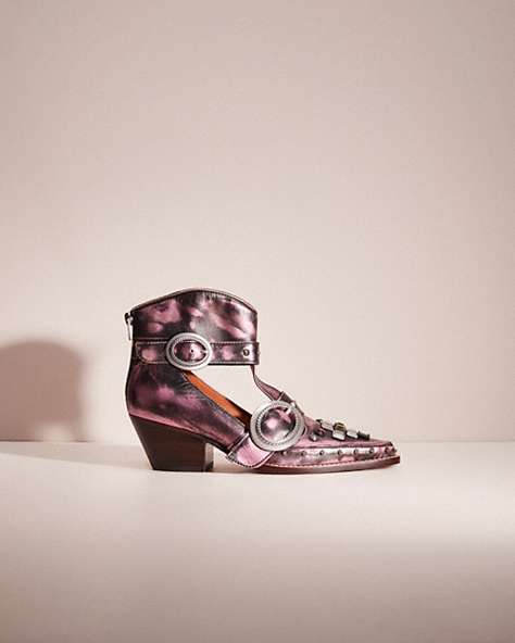 COACH®,RESTORED CUT OUT WESTERN CREEPER BOOTIE,Amarath,Front View