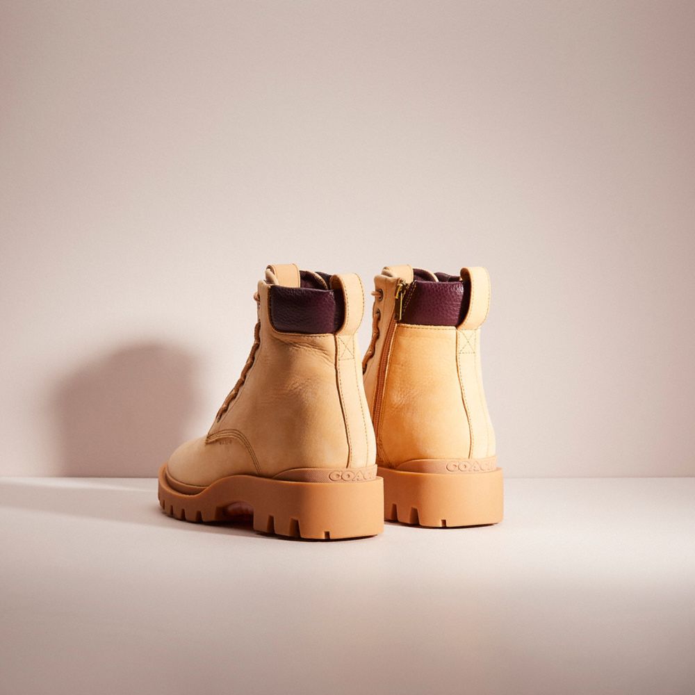 COACH®,RESTORED CITYSOLE BOOT,Natural,Back View