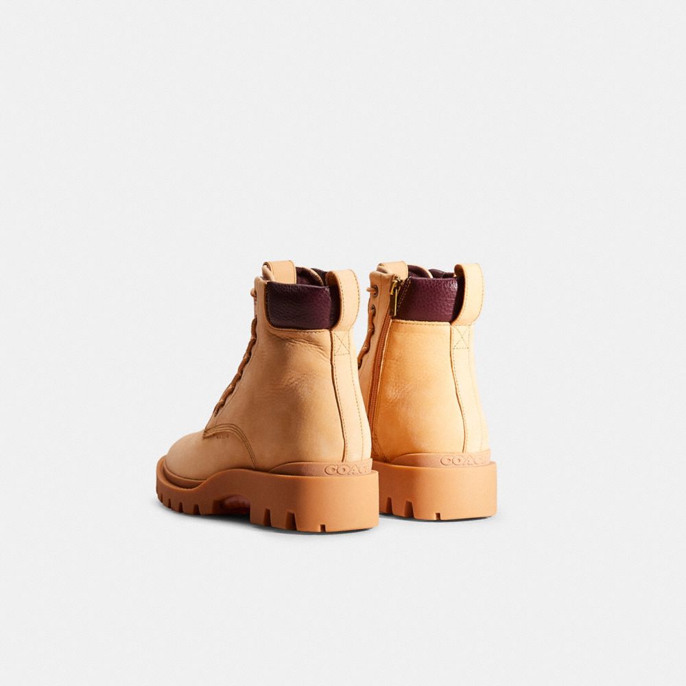 COACH®,RESTORED CITYSOLE BOOT,Natural,Back View