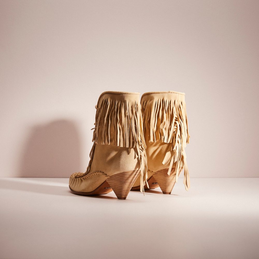 COACH®,Restored Fringe Boot,,Back View