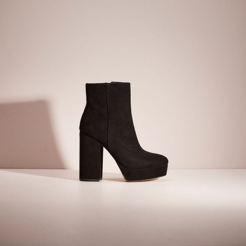 Coach delaney signature cheap buckle heel bootie