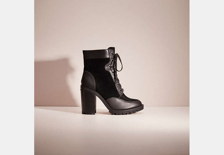 COACH®,RESTORED HEDY BOOTIE,Black,Front View