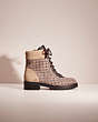 COACH®,RESTORED LORREN BOOTIE WITH HOUNDSTOOTH PRINT,Oat/Tan Brown,Front View