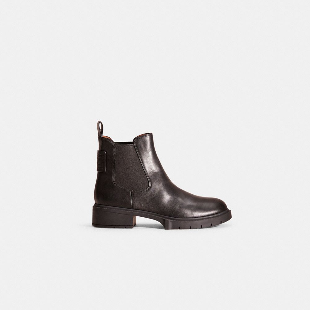 COACH®,RESTORED LYDEN BOOTIE,Black,Front View