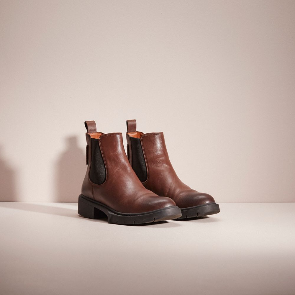 COACH®,RESTORED LYDEN BOOTIE,Walnut Brown,Angle View