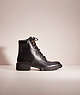 COACH®,RESTORED LORIMER BOOTIE,Leather,Black,Front View