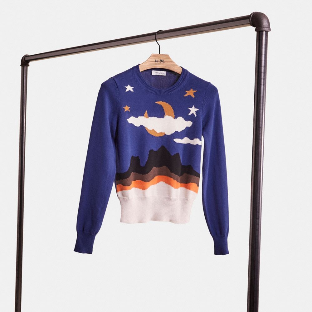 Restored Moonscape Crewneck Sweater