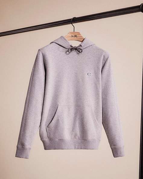 COACH®,RESTORED LOUNGE HOODIE,Light Heather Grey,Front View