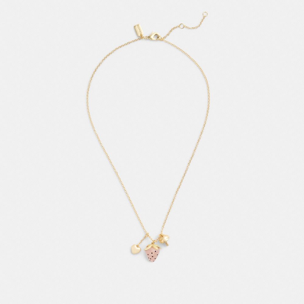 COACH®,【COACH X OBSERVED BY US】ストロベリー チャーム ペンダント ネックレス,ネックレス,