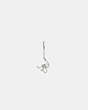 COACH®,STERLING SILVER SCORPION HUGGIE EARRING,Silver,Front View