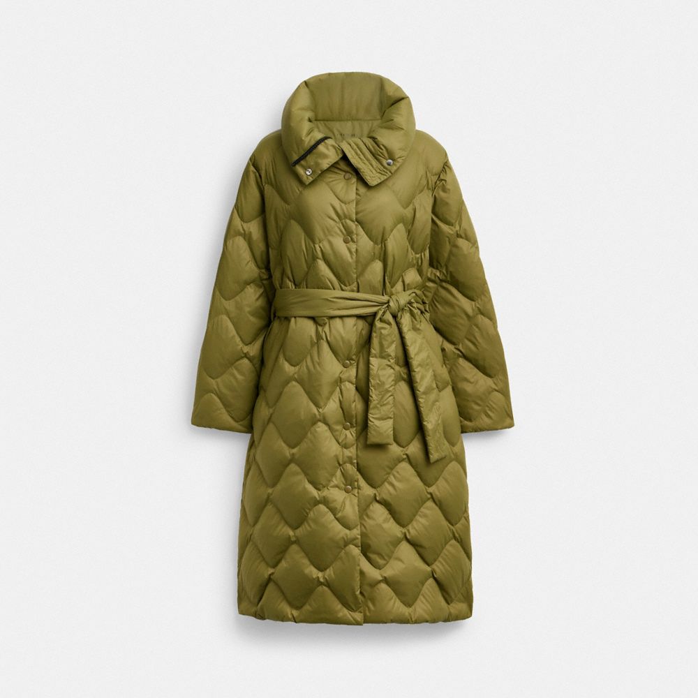 Quilted Long Puffer In Recycled Nylon