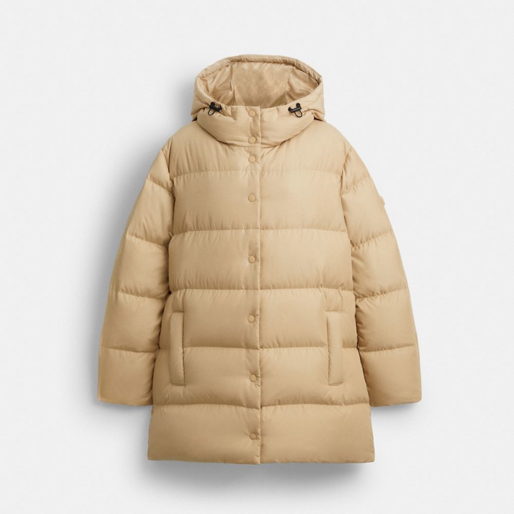 COACH®,Mid Puffer In Recycled Polyester,,Front View