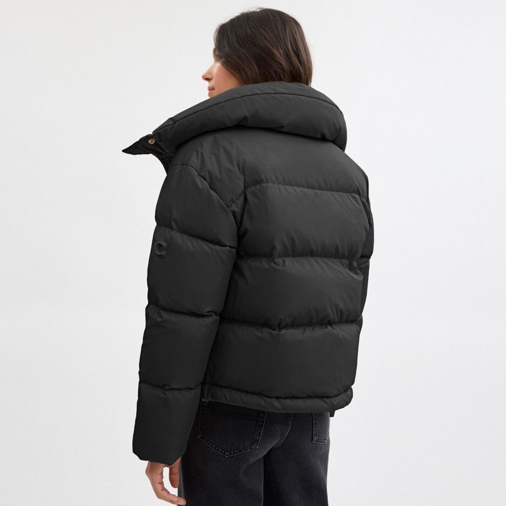 COACH®,Short Puffer In Recycled Polyester,,Scale View