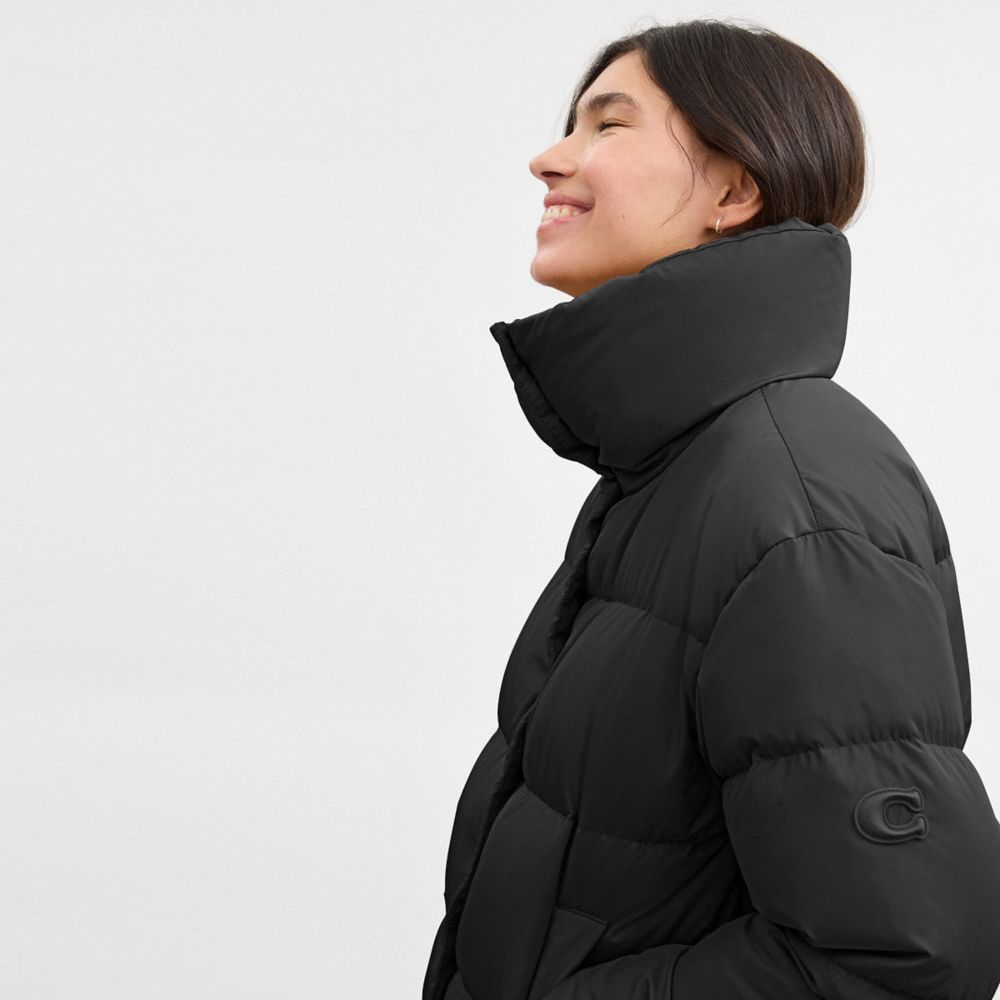 COACH®,Short Puffer In Recycled Polyester,,Detail View