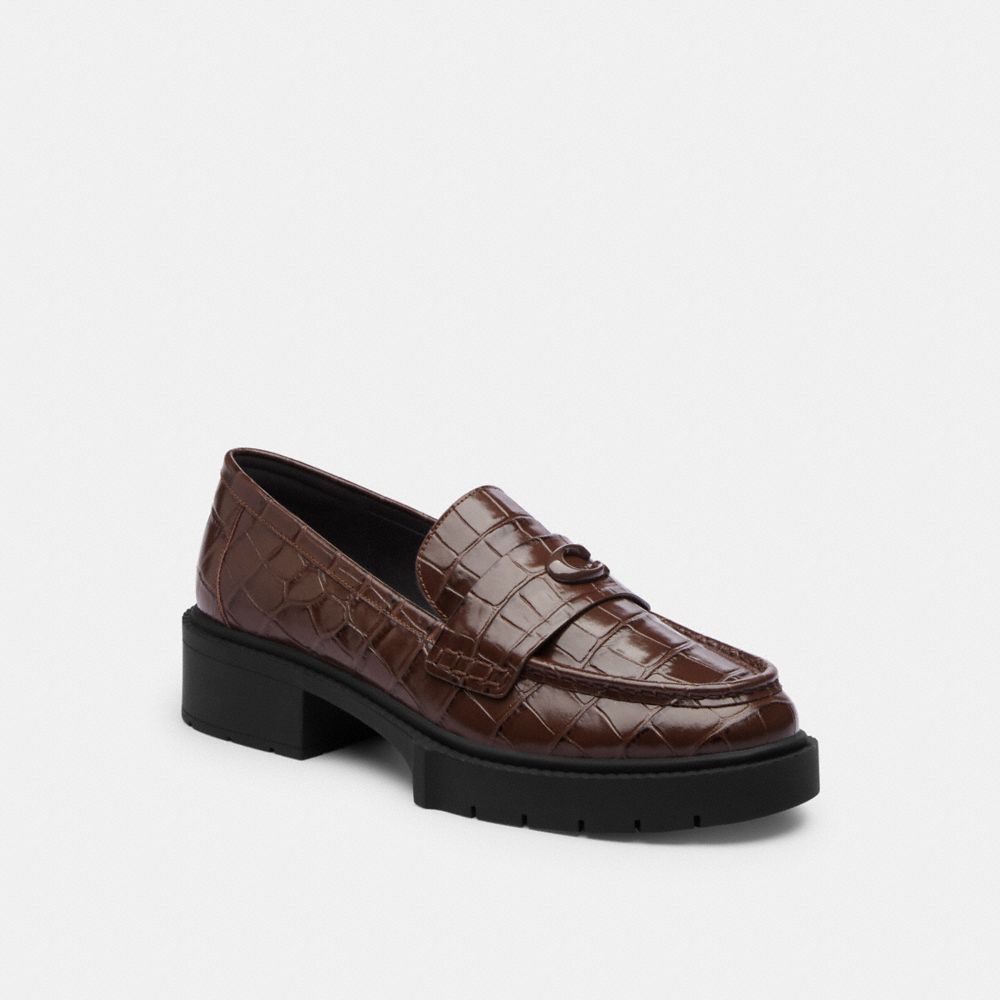 COACH®,LEAH LOAFER,Maple,Front View