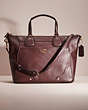 COACH®,RESTORED MICKIE SATCHEL,Leather,Gold/Berry,Front View