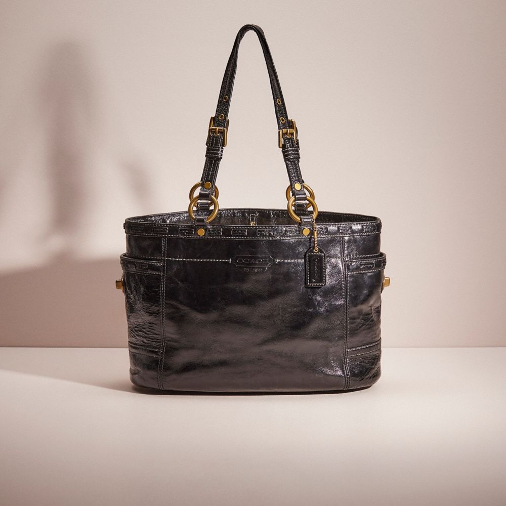 Coach black clearance patent leather tote