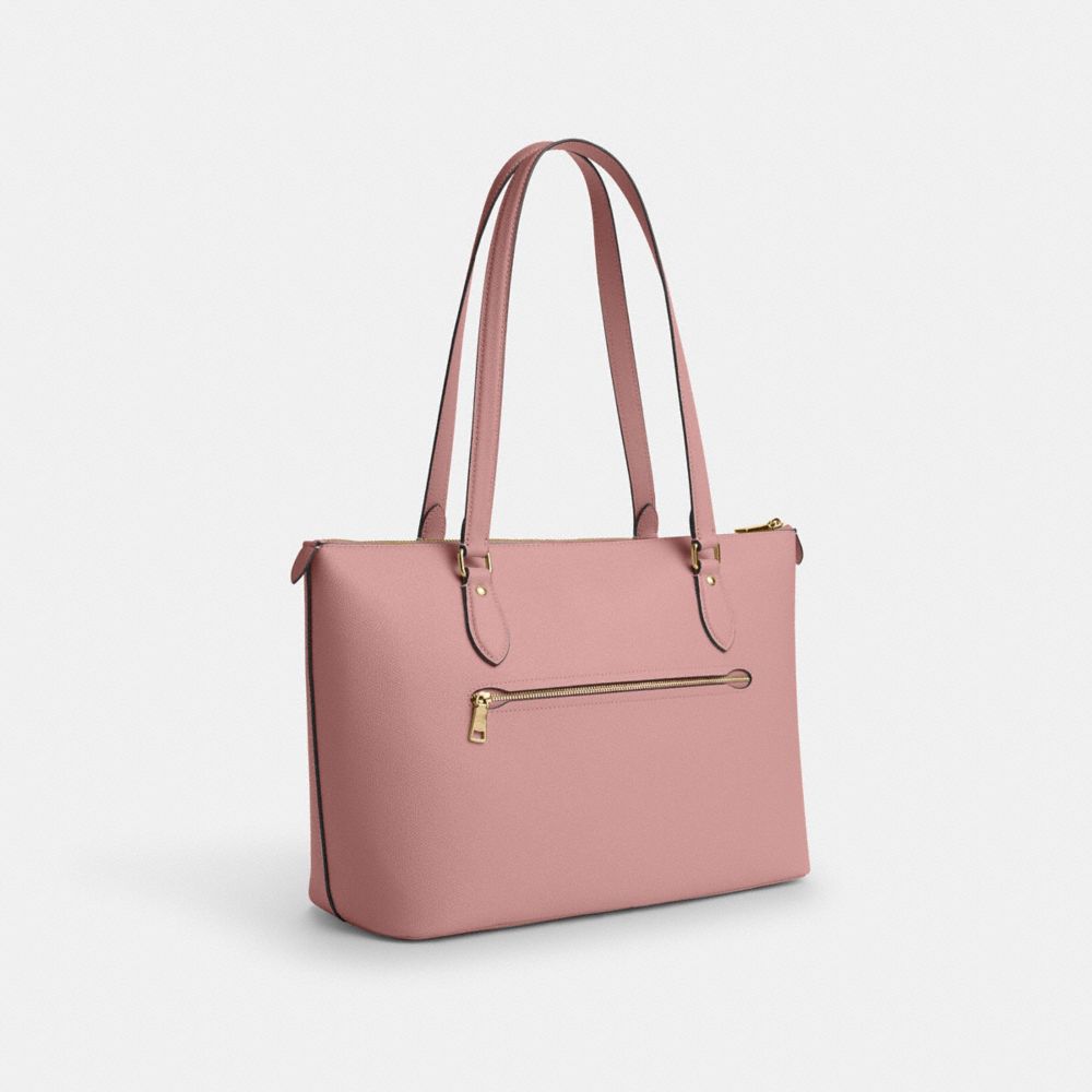 COACH®,SAC CABAS GALERIE,Cuir Cross-grain,Or/Rose pétale,Angle View