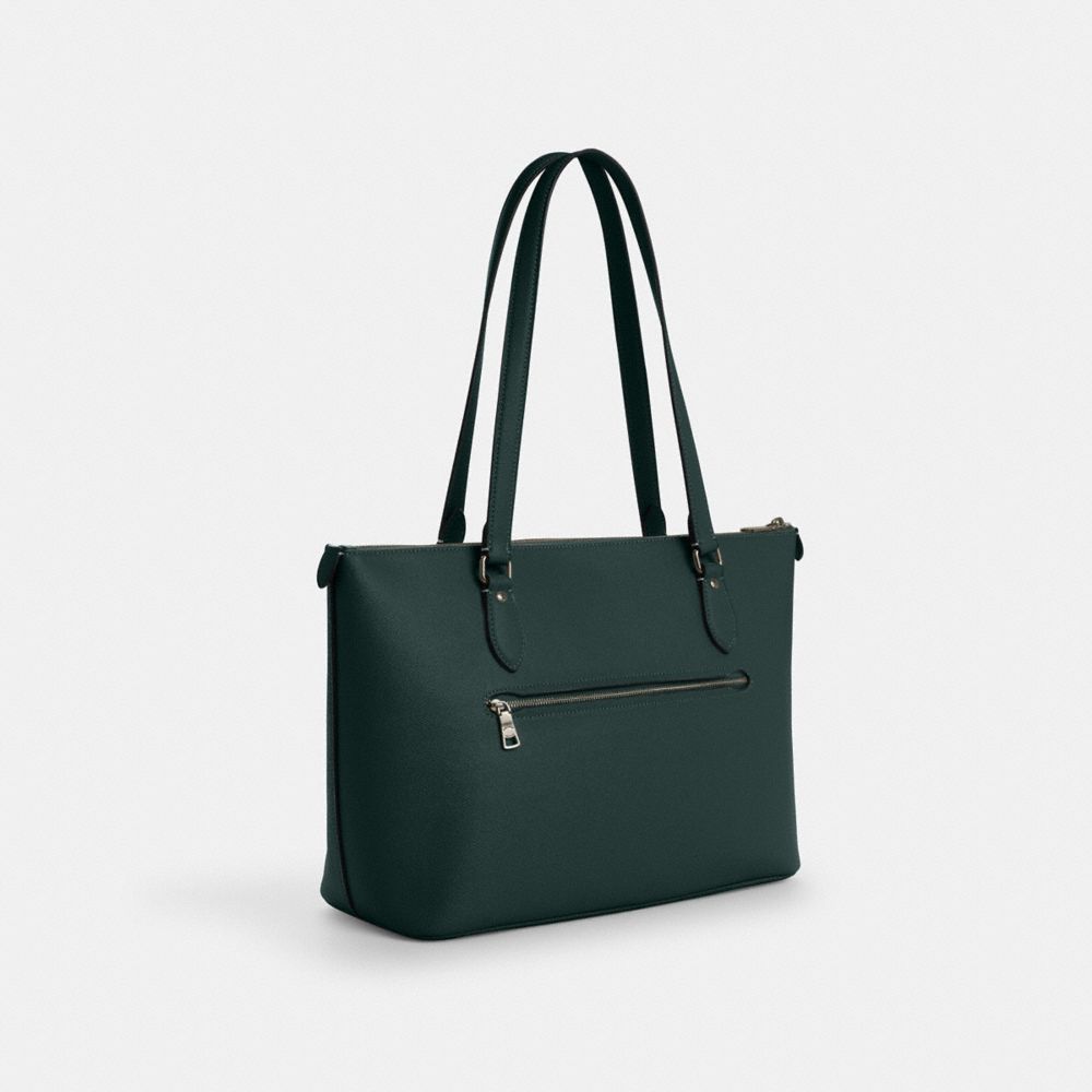 COACH®,Gallery Tote Bag,Leather,Tote,Metal,Logo,Casual,,Angle View
