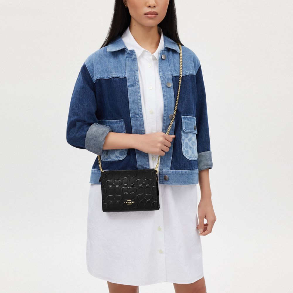 【美品】COACH コーチ PVC クロスボディバッグ シグネチャー 公式】コーチアウトレット | スリム クロスボディ・シグネチャー レザー