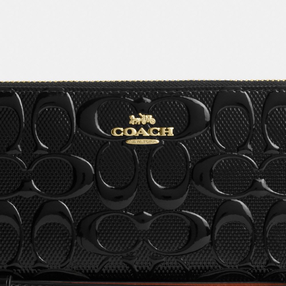 COACH®,ロング ジップ アラウンド ウォレット・シグネチャー レザー,長財布,